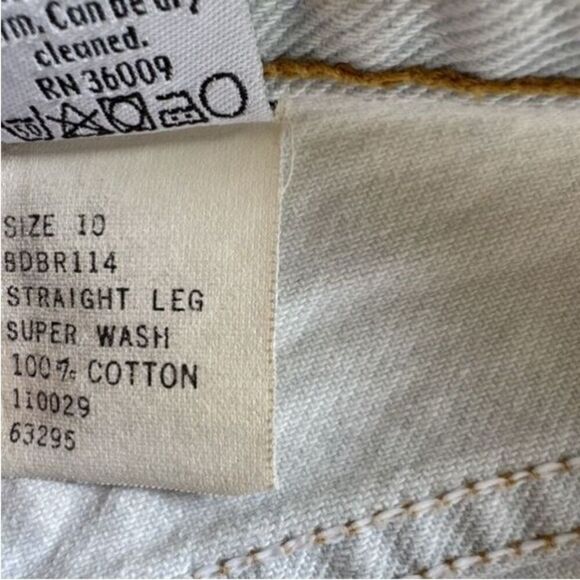 Vintage 90s Calvin Klein Straight Leg White Mom Jeans High Rise Size 10 USA Made - Picture 7 of 12